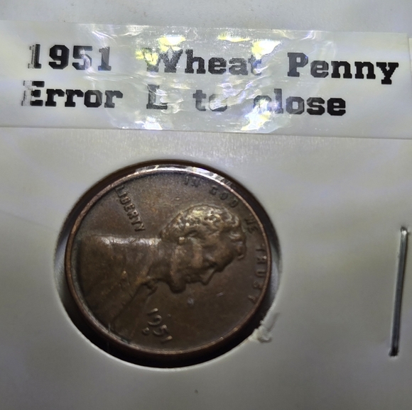 1951 D Wheat Penny Error (Letter L In Liberty Is On Rim) - Picture 2 of 5